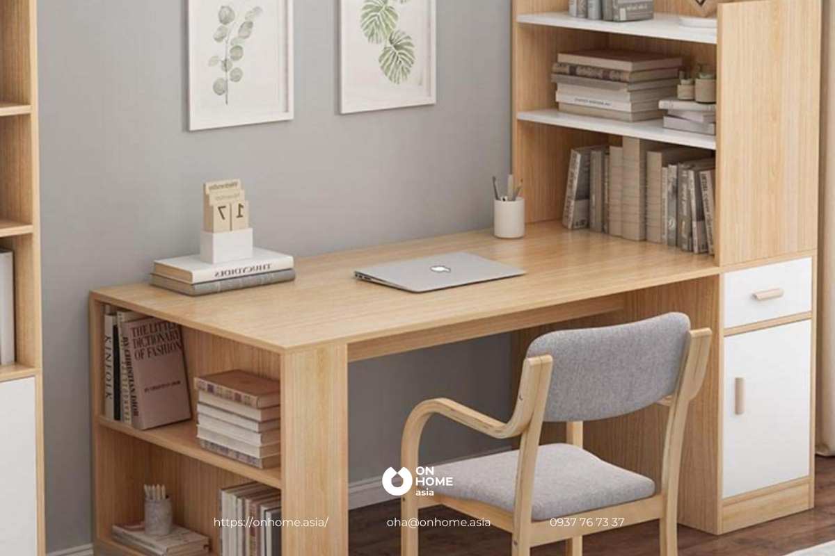 Bàn làm việc thông minh bằng gỗ công nghiệp
