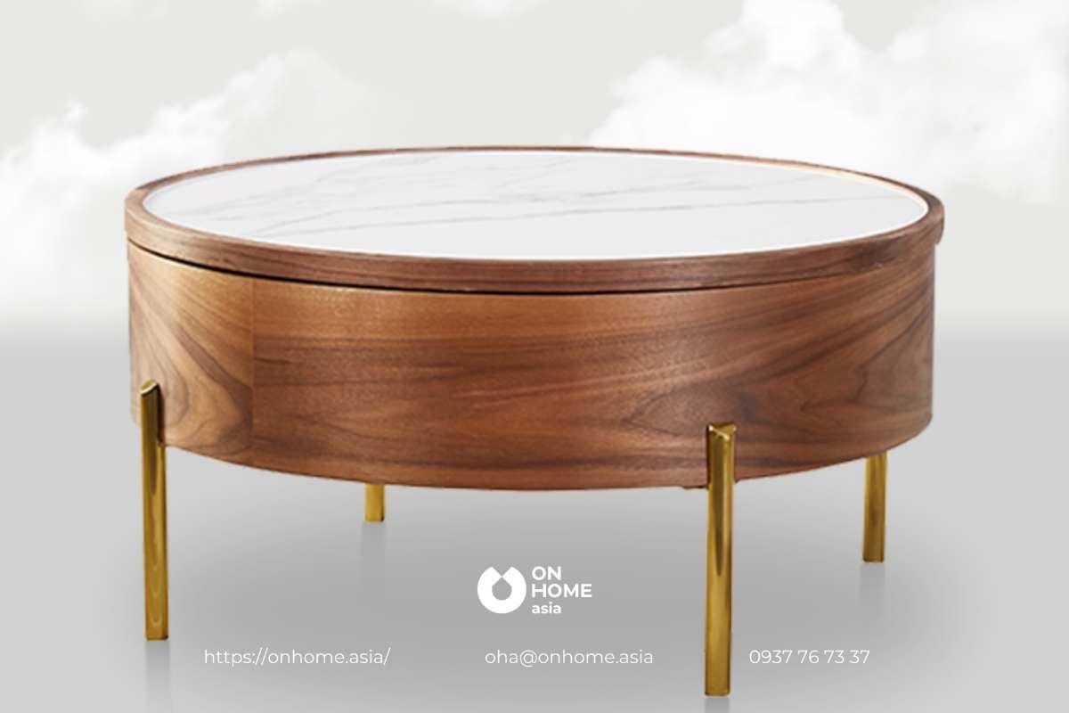 Bàn trà gỗ Óc Chó thiết kế sang trọng