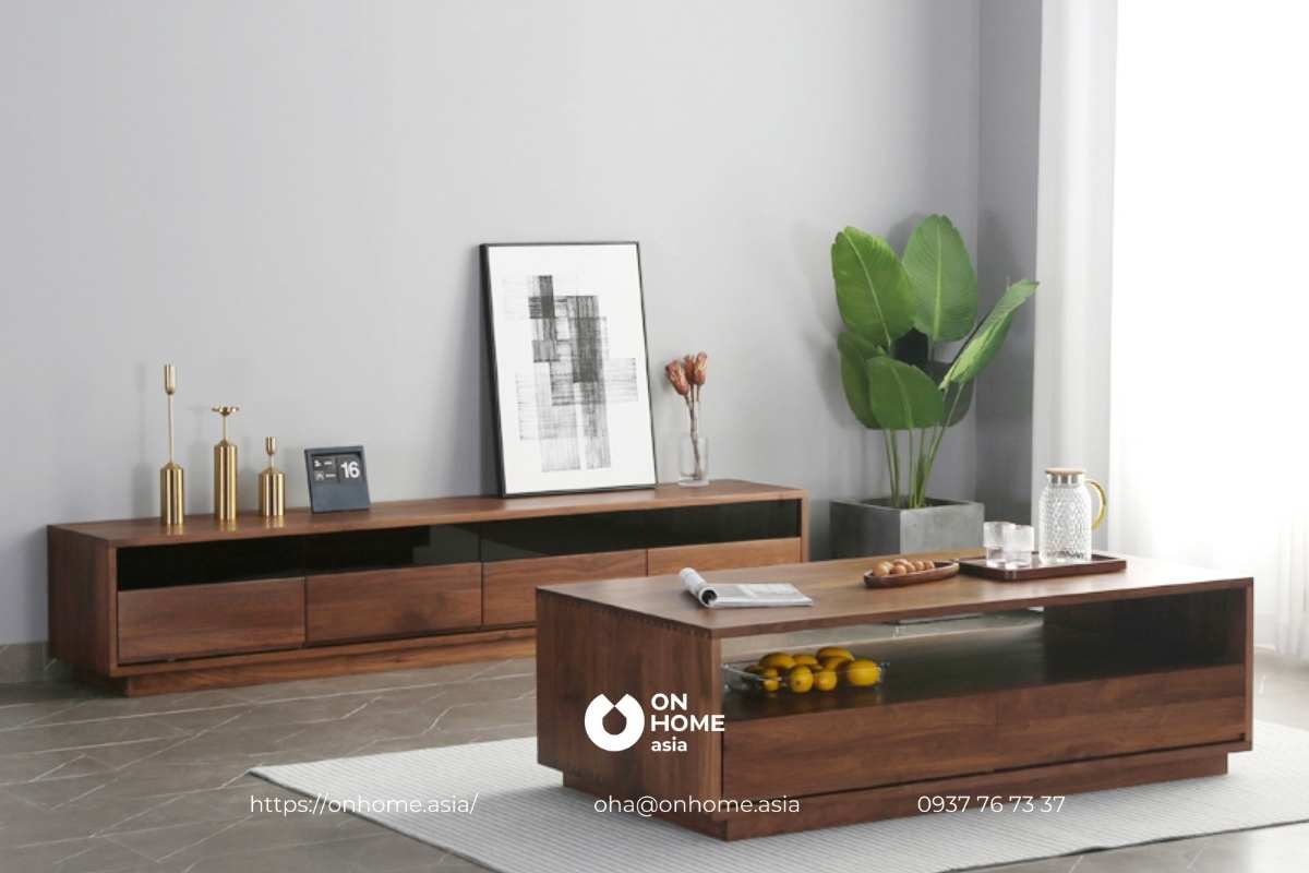 Mẫu bàn trà gỗ Óc Chó hiện đại&nbsp;