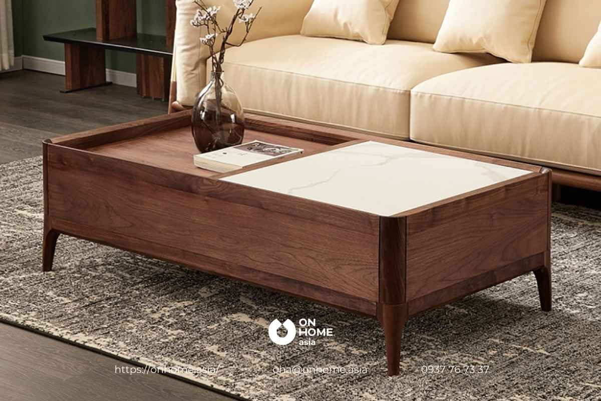 Bàn trà gỗ Óc Chó đẹp