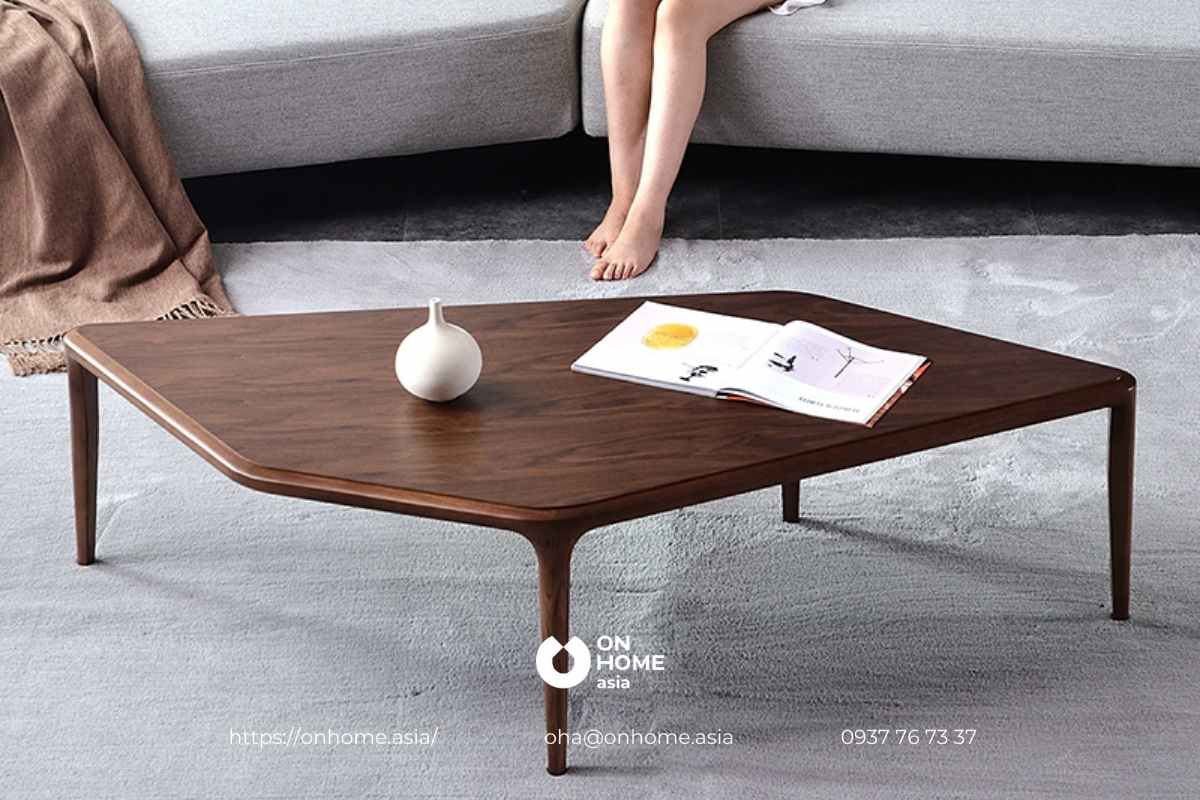 Bàn trà gỗ Óc Chó thiết kế cá tính