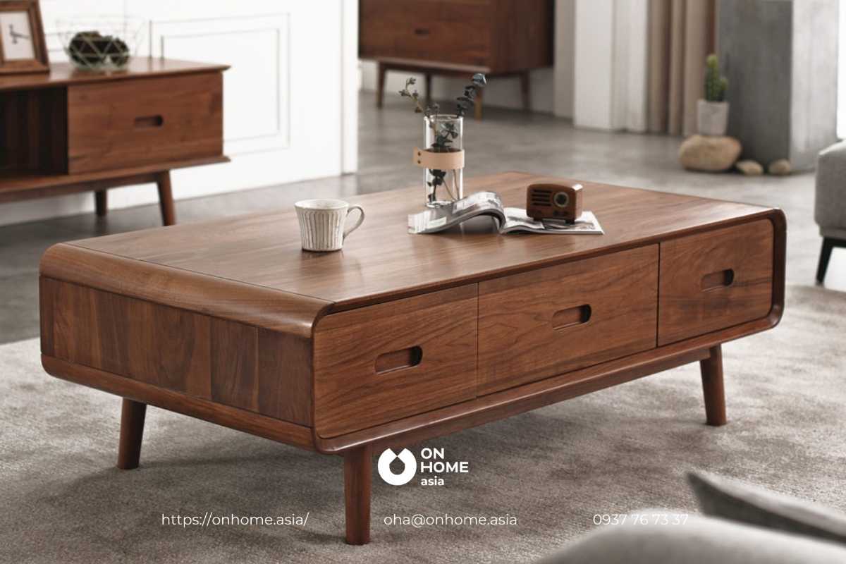 Bàn trà gỗ Óc Chó đẹp