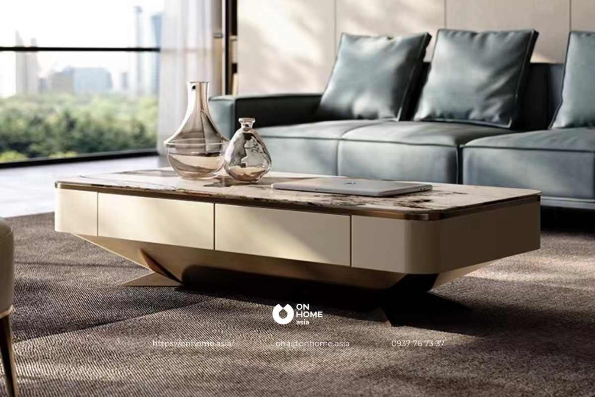 Bàn trà hình chữ nhật đẹp