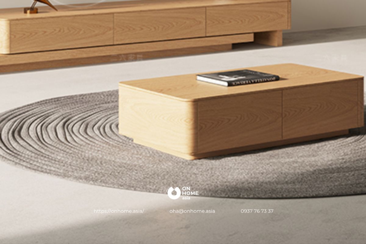 Bàn trà bằng gỗ sồi đẹp