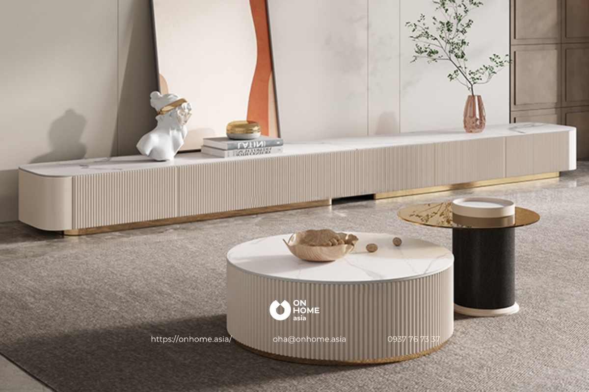 Bàn trà tròn đẹp mắt