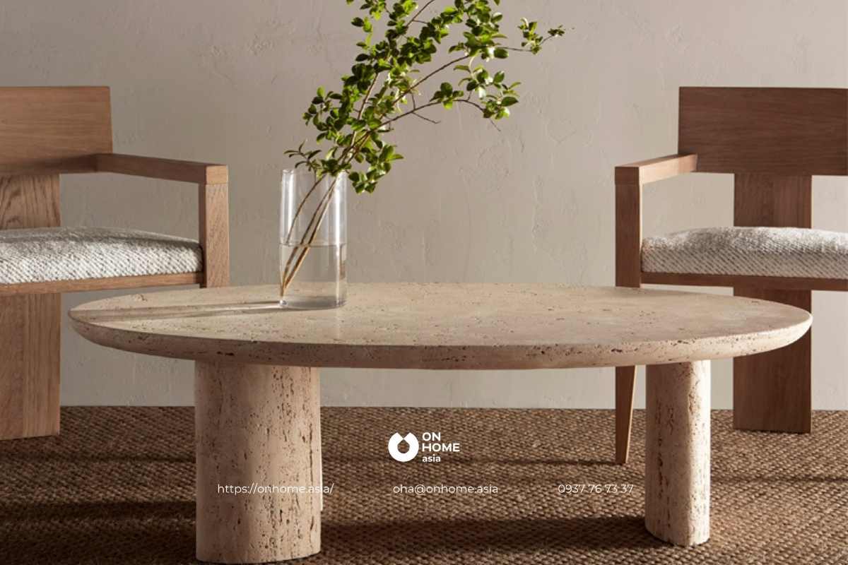 Bàn trà tròn thiết kế độc đáo