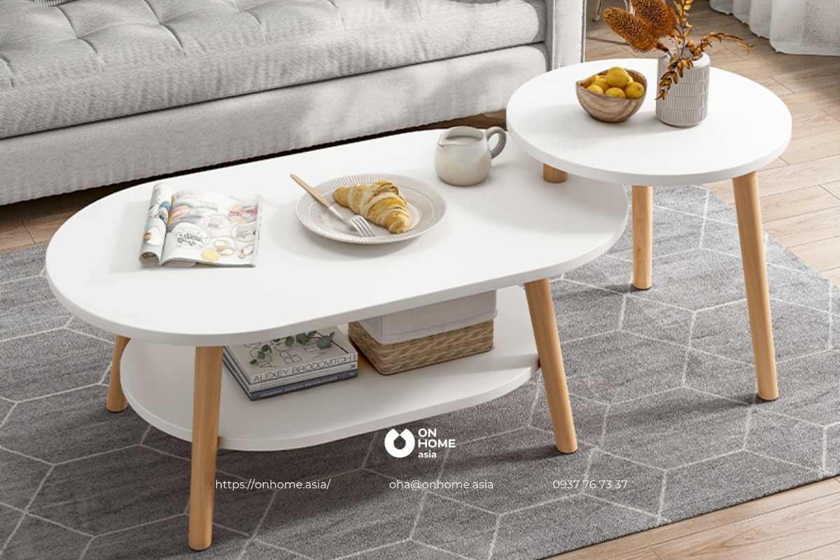 Bàn trà đôi thiết kế độc đáo, ấn tượng