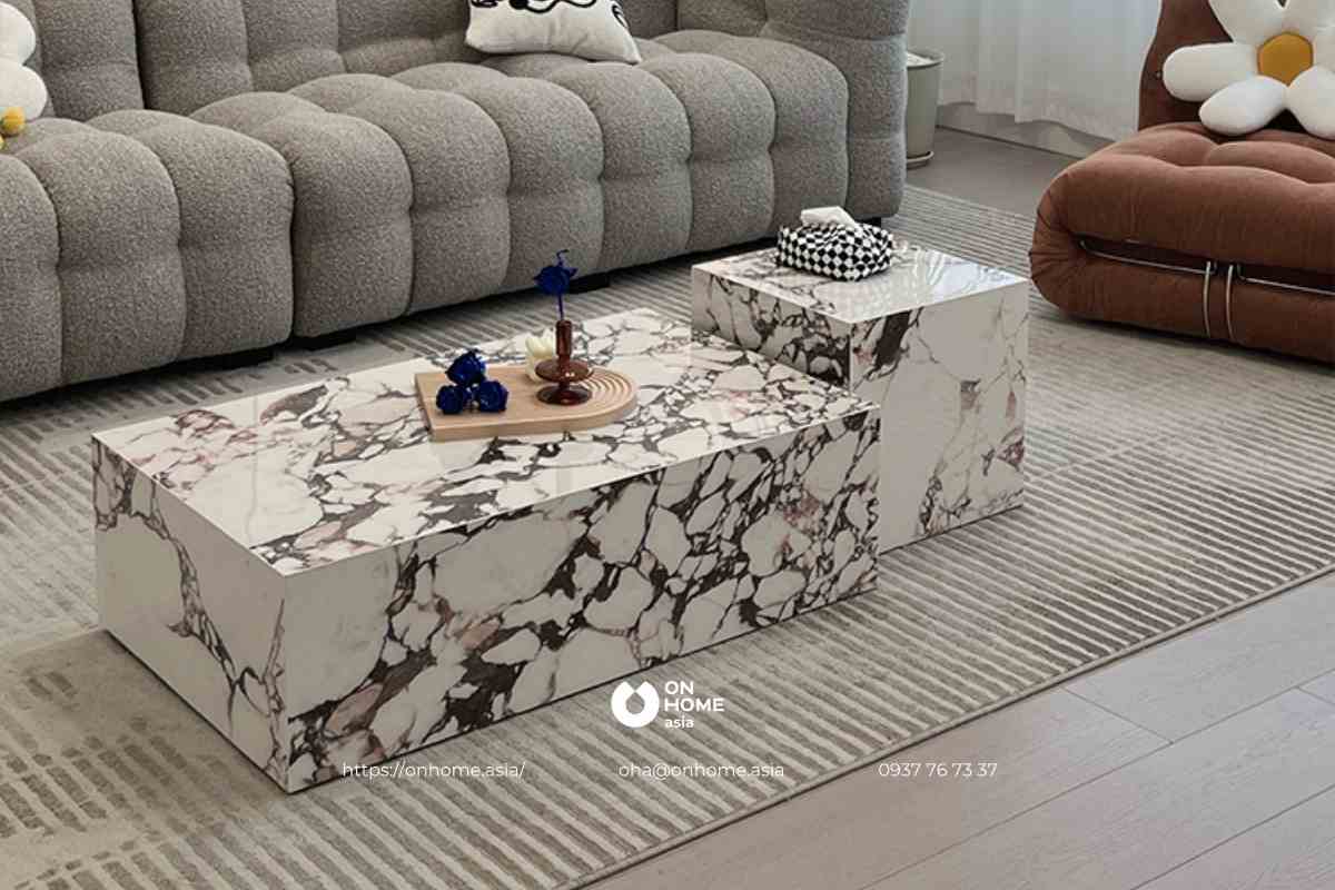 Bàn trà mặt đá cao cấp