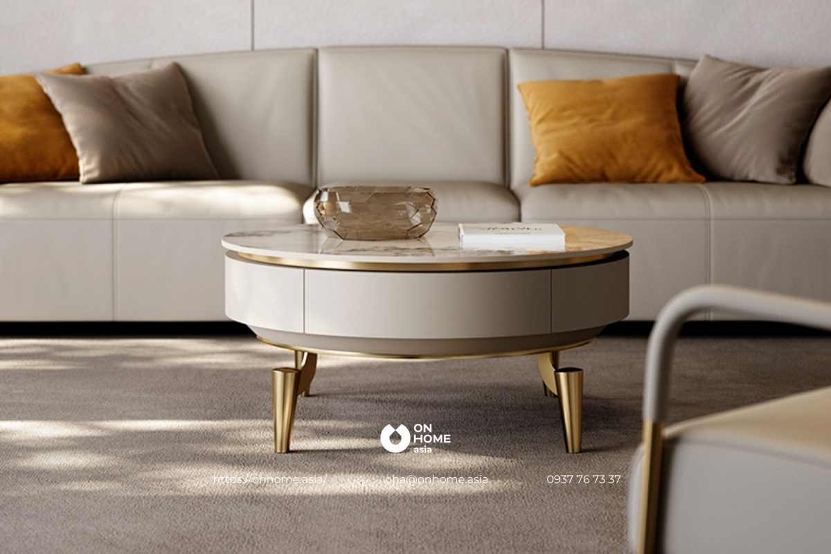 Bàn trà tròn giúp hạn chế các tổn thương khi xảy ra va chạm