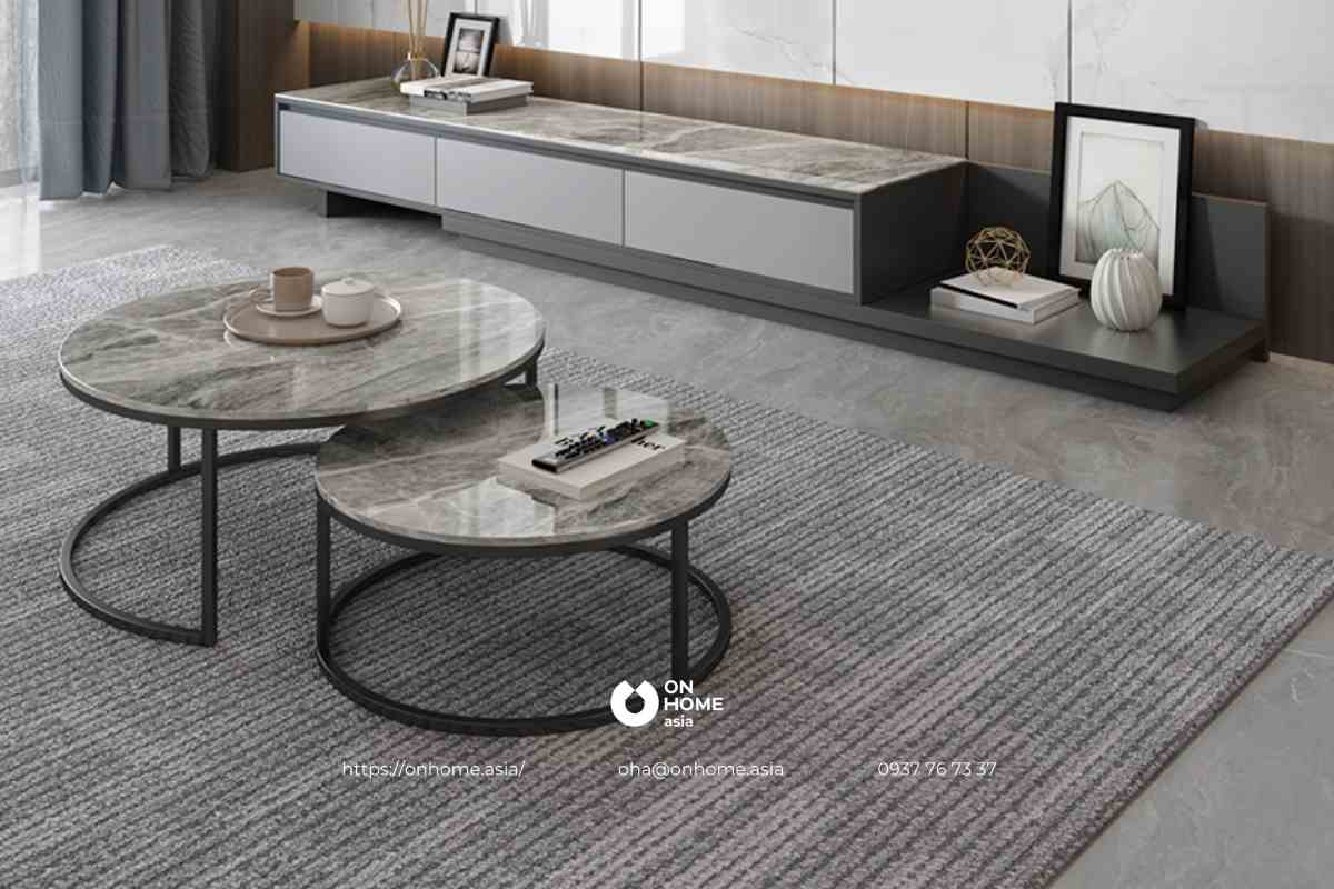 Bàn trà đôi giúp tiết kiệm diện tích không gian