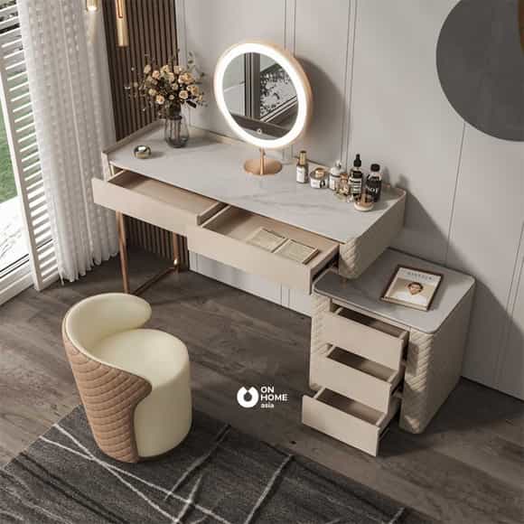 Bàn trang điểm hiện đại có đèn led