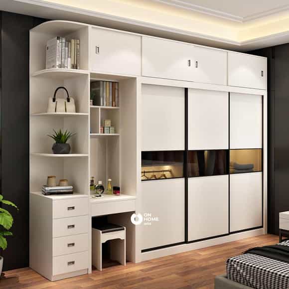 Bàn trang điểm kết hợp tủ quần áo đẹp