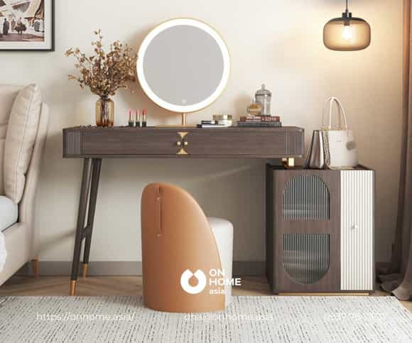 Bàn trang điểm gỗ Óc Chó sang trọng