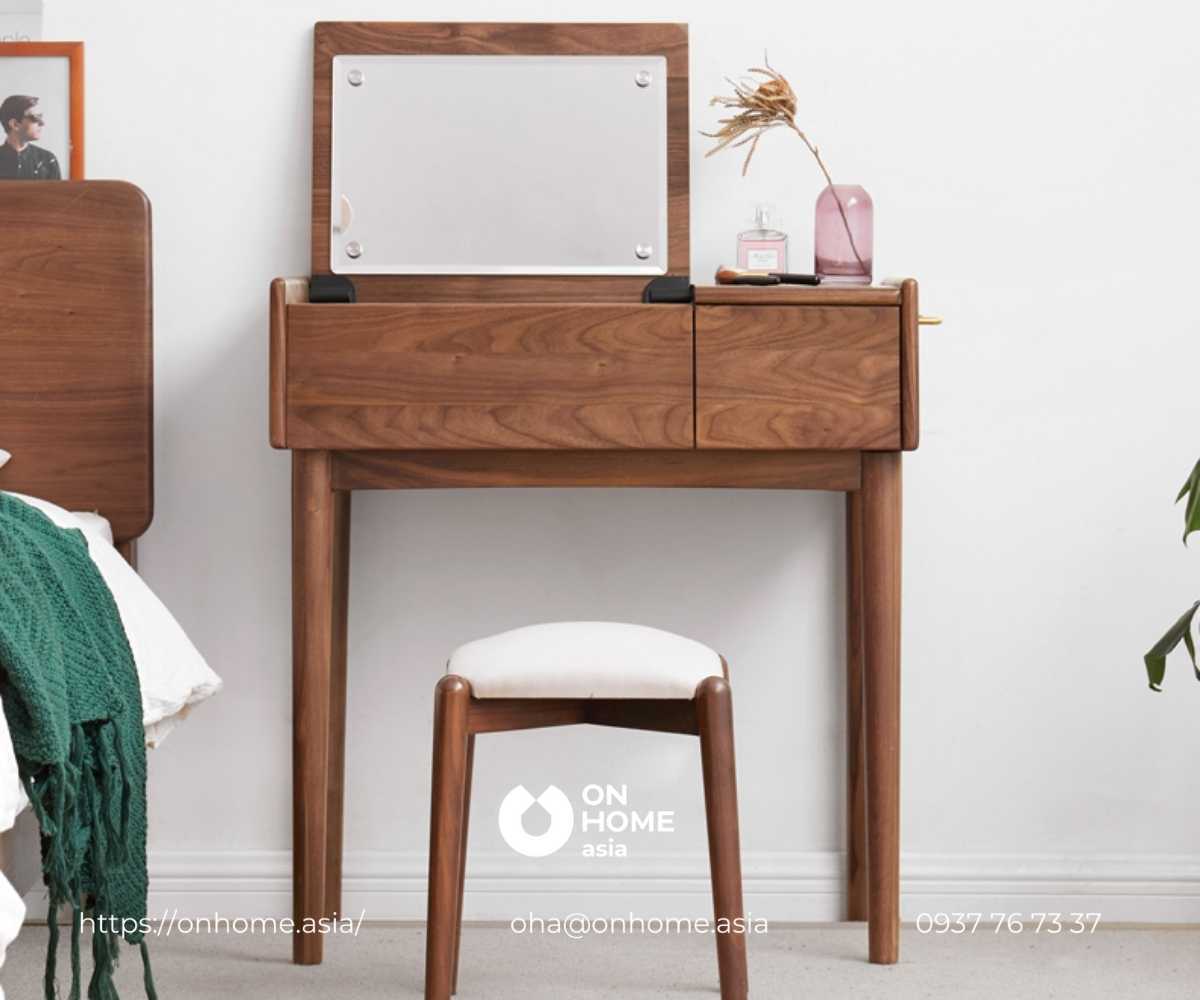 Bàn trang điểm nhỏ gọn có gương gập