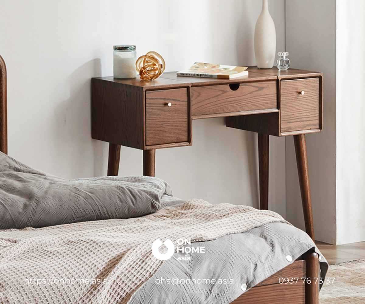 Bàn trang điểm gỗ Óc Chó hiện đại