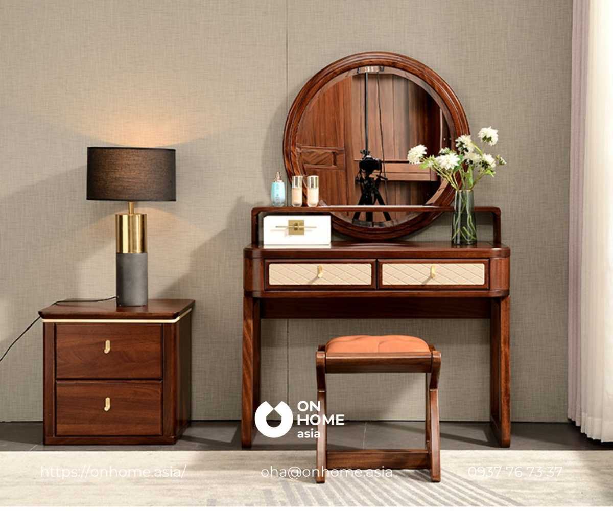 Bàn trang điểm gỗ Óc Chó cao cấp, nhập khẩu