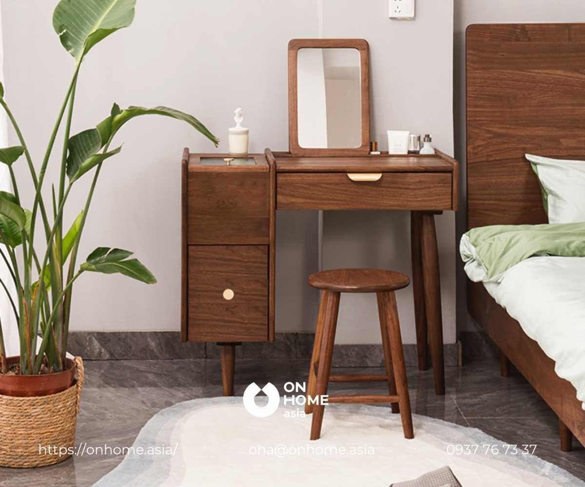 Bàn trang điểm gỗ Óc Chó đẹp