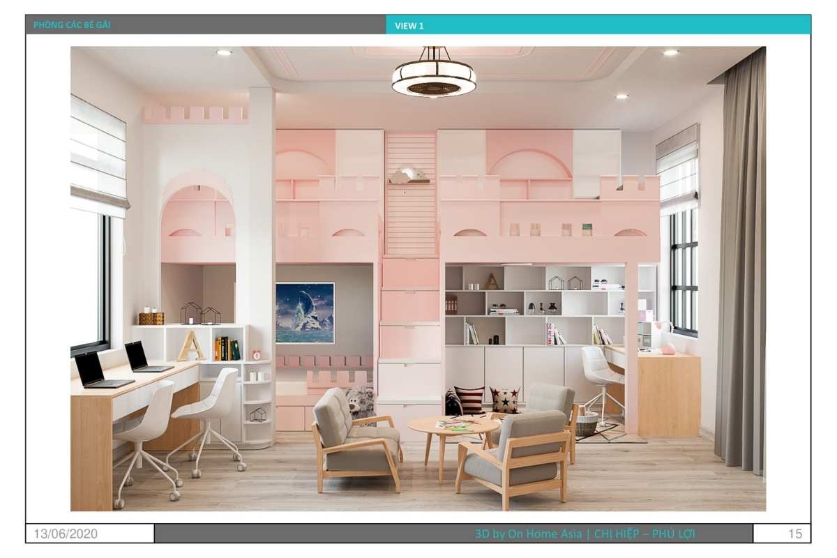 Nội thất phòng ngủ các bé gái