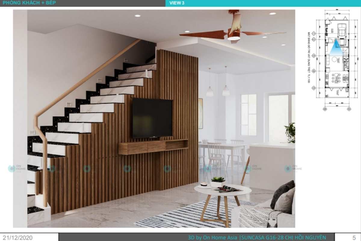 Phối cảnh nội thất kệ tivi phòng khách&nbsp;