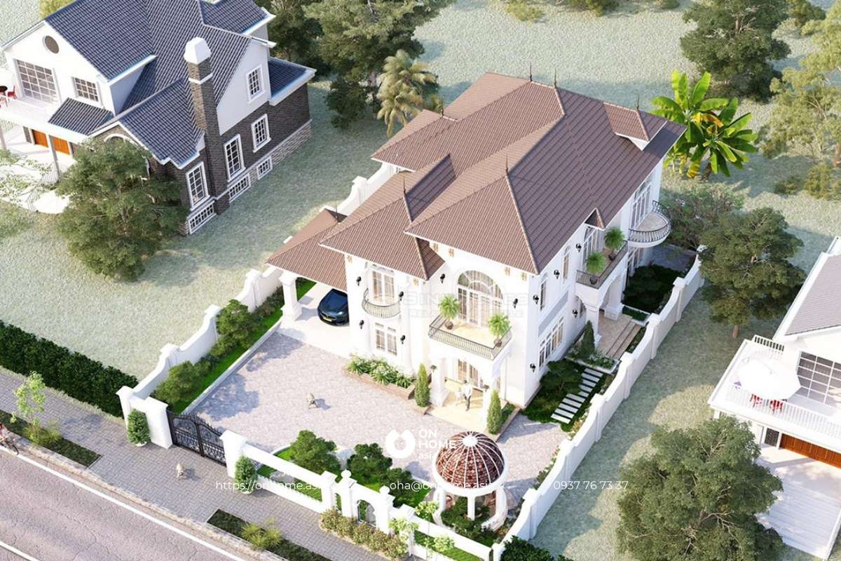 Biệt thự 2 tầng kiểu Pháp sang chảnh