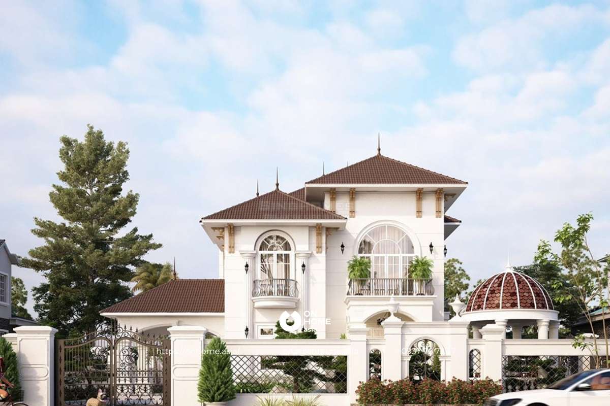 Mẫu biệt thự vườn 3 tầng mái Thái ấn tượng