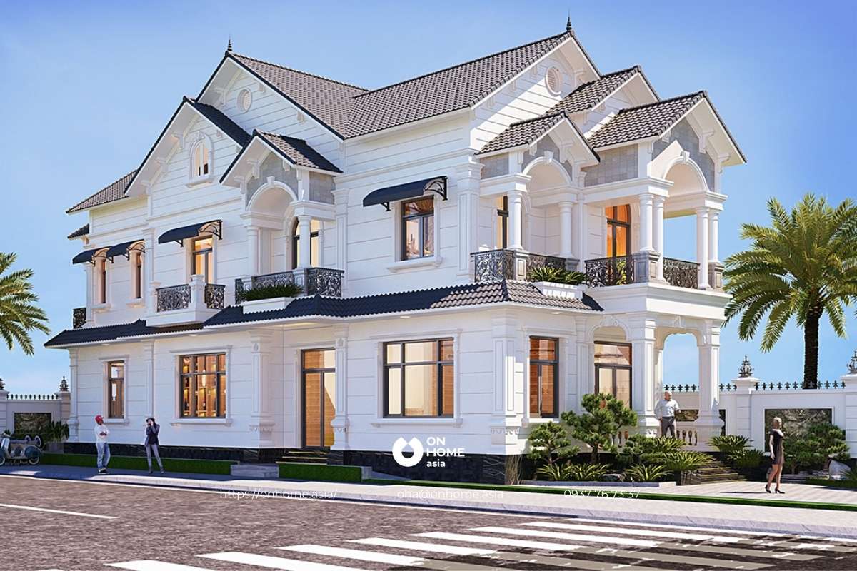 Thiết kế biệt thự hiện đại 2 tầng