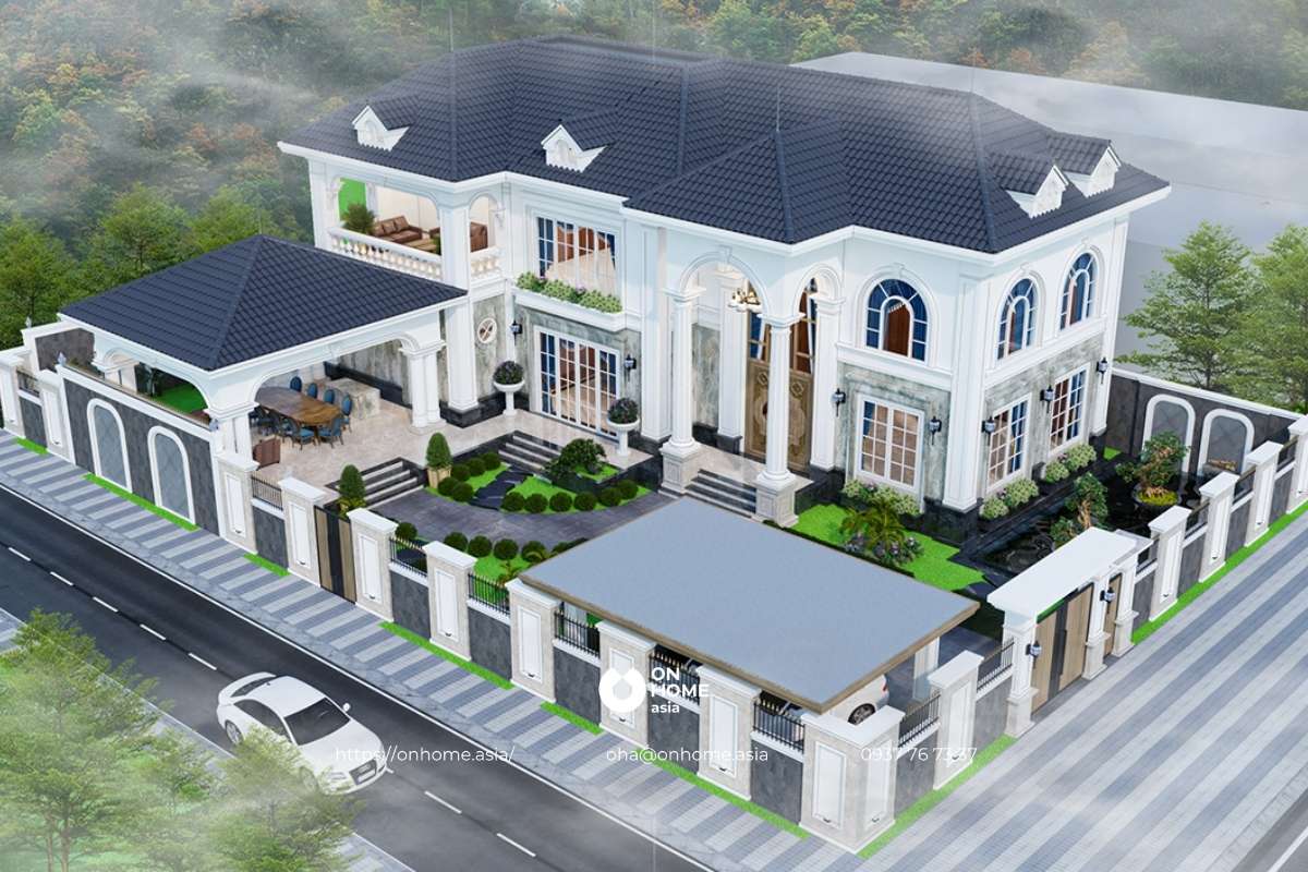 Thiết kế biệt thự 2 tầng Tân Cổ Điển&nbsp;