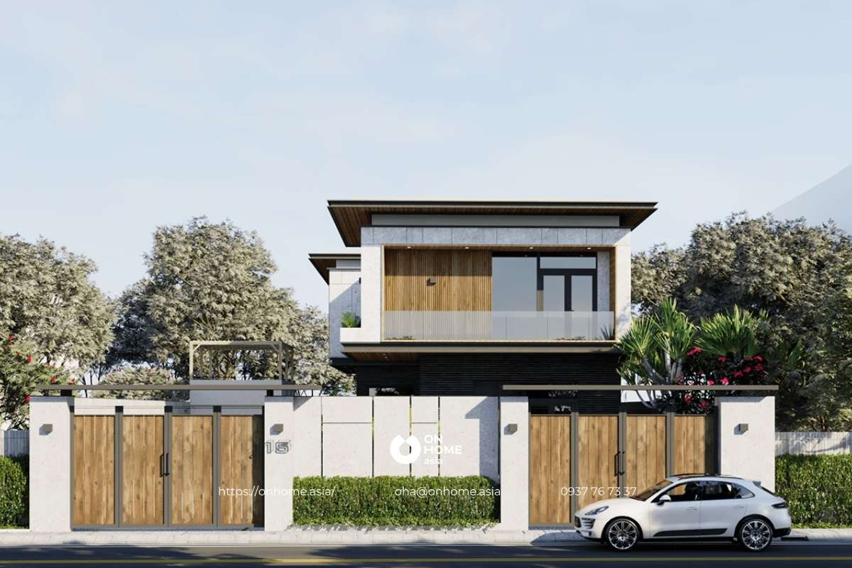 Thiết kế nhà biệt thự kiểu Nhật 2 tầng