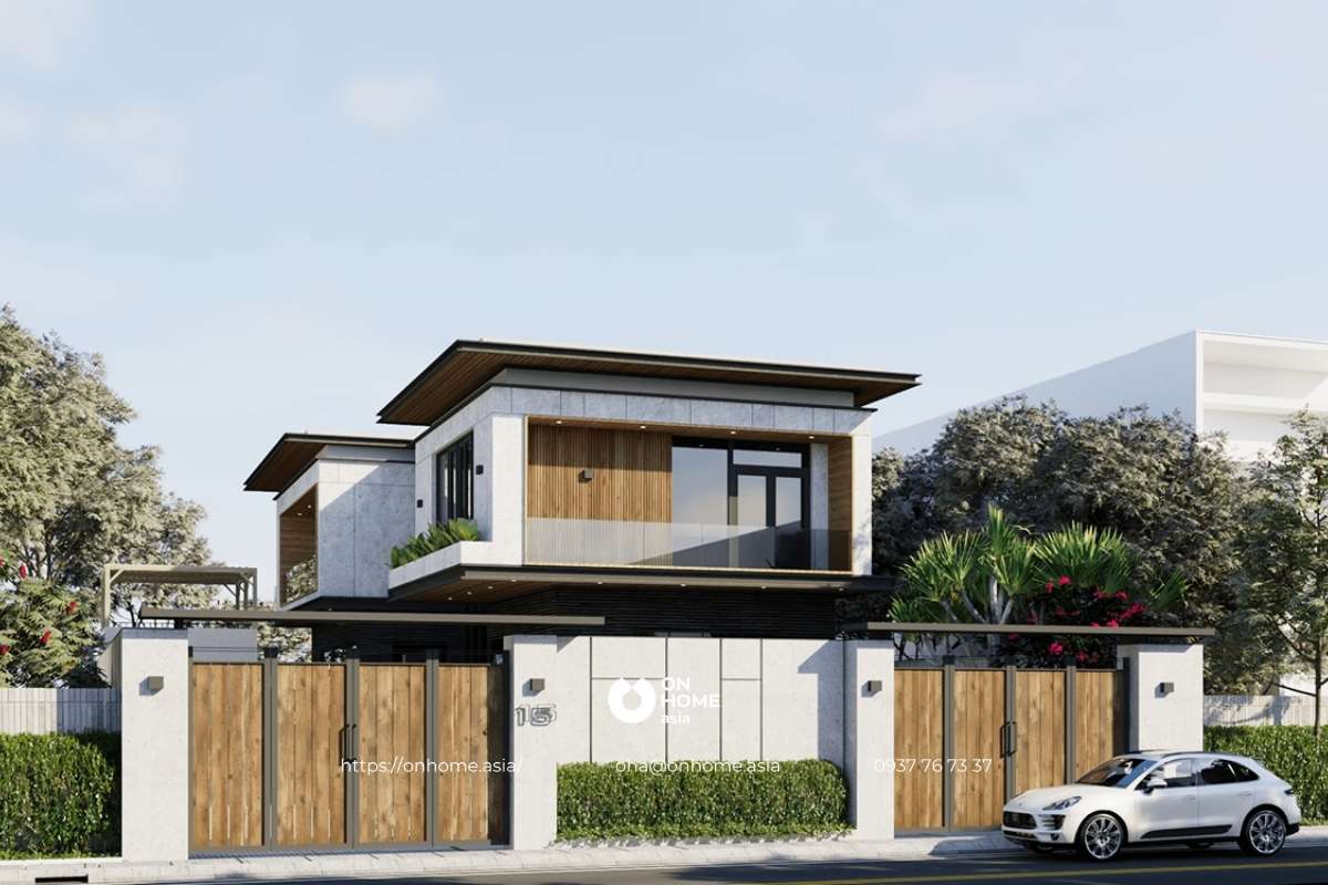 Thiết kế nhà biệt thự kiểu Nhật 2 tầng đẹp