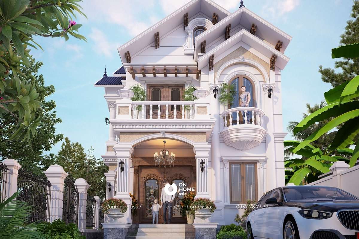 Biệt thự Tân Cổ Điển 2 tầng hiện đại, đẹp