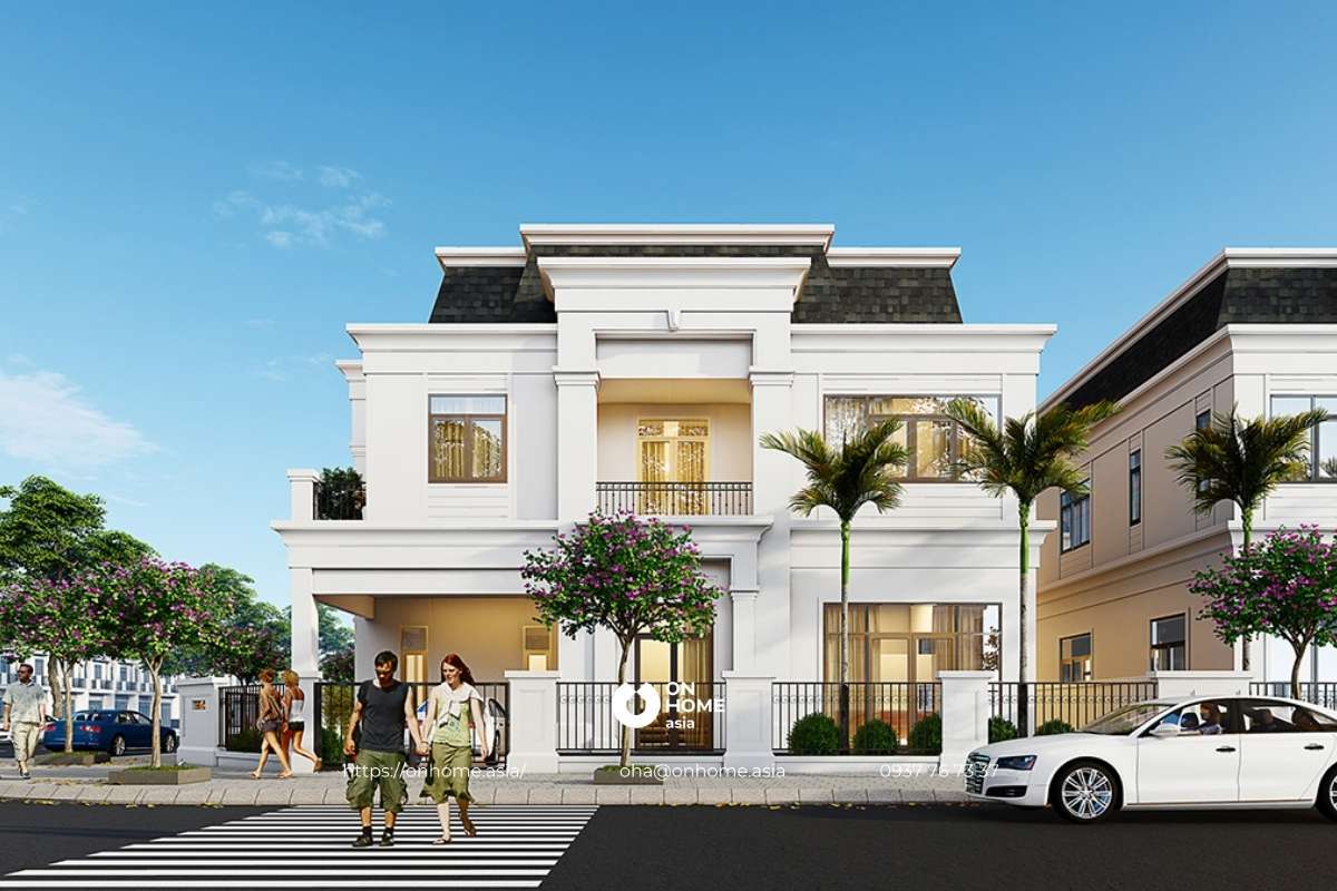 Mẫu biệt thự đơn lập 2 tầng hiện đại, tiện nghi