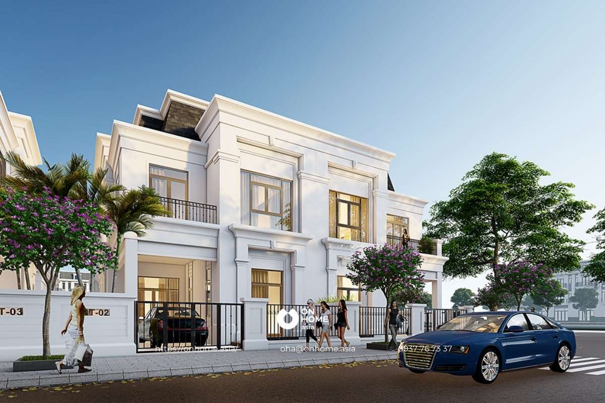 Mẫu biệt thự đơn lập 2 tầng tiện nghi