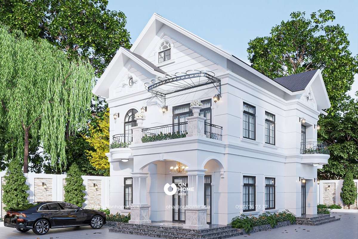 Biệt thự 2 tầng Tân Cổ Điển 3 phòng ngủ