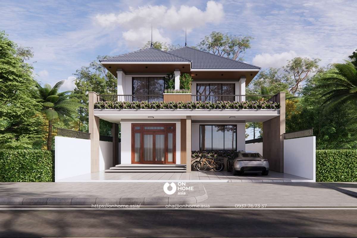 Biệt thự 2 tầng kiểu Nhật