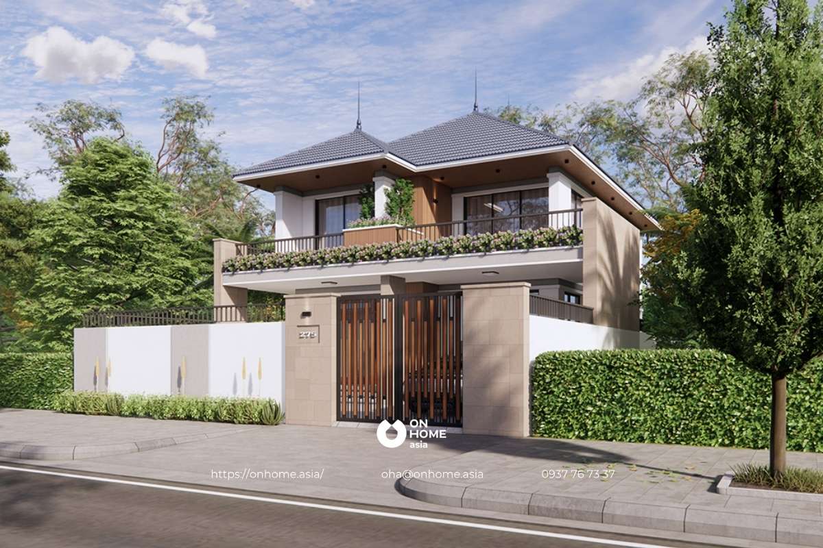 Biệt thự 2 tầng kiểu Nhật đơn giản mà đẹp