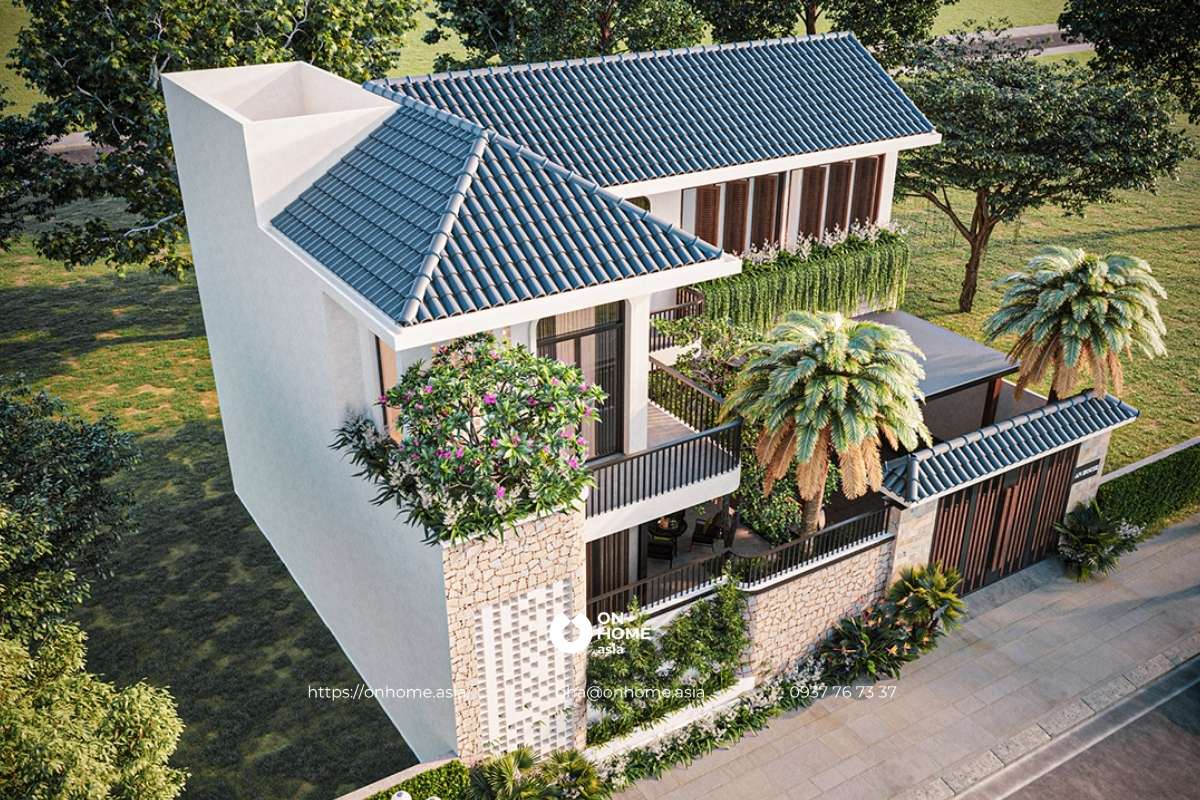 Thiết kế biệt thự sân vườn 2 tầng sang chảnh