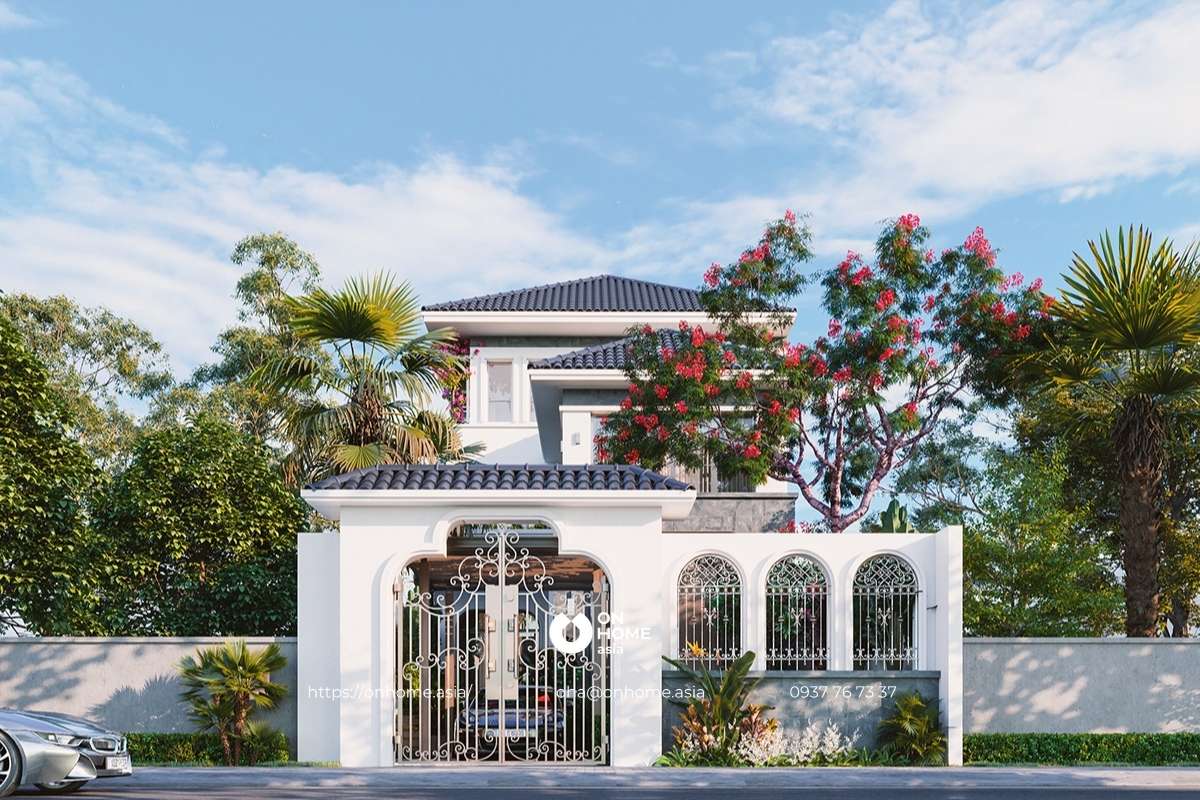 Biệt thự mái Nhật 2 tầng có sân vườn