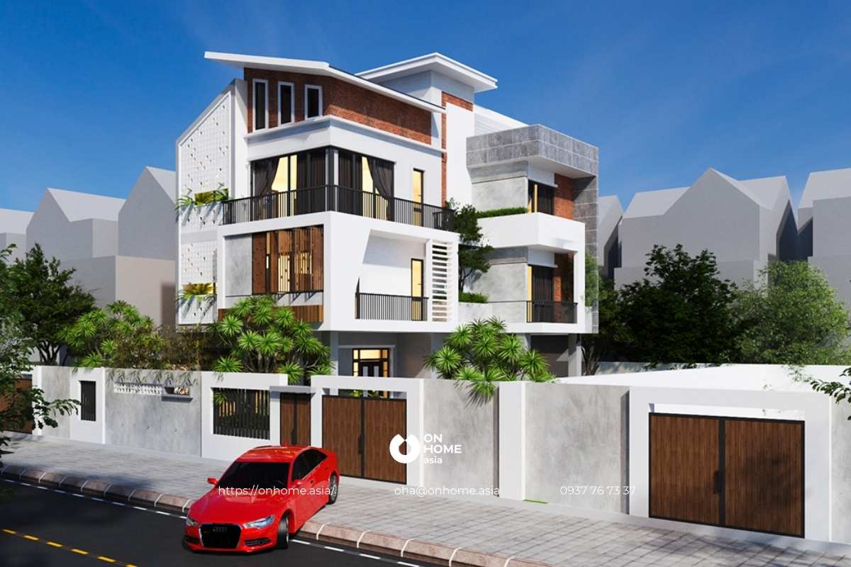Biệt thự sân vườn 3 tầng hiện đại