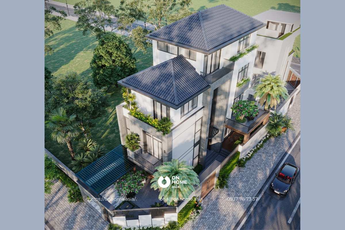 Mẫu nhà biệt thự 3 tầng 100m2