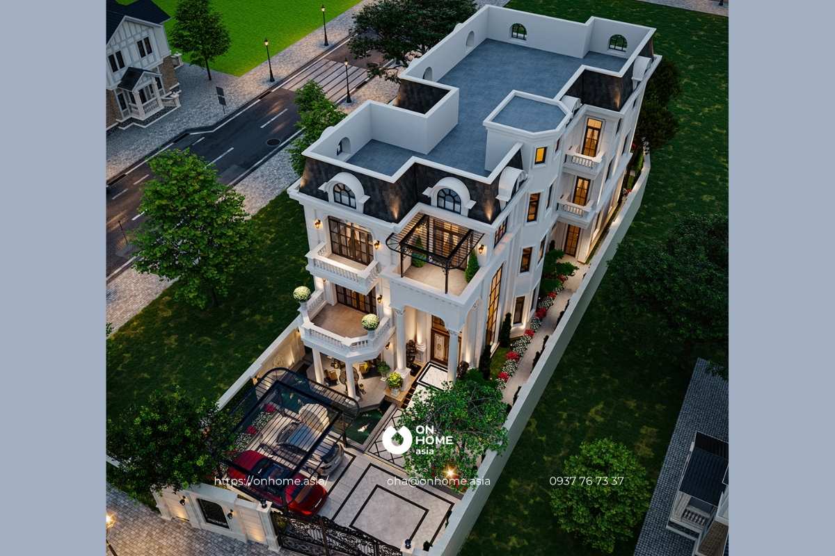 Gía thiết kế thi công biệt thự 3 tầng