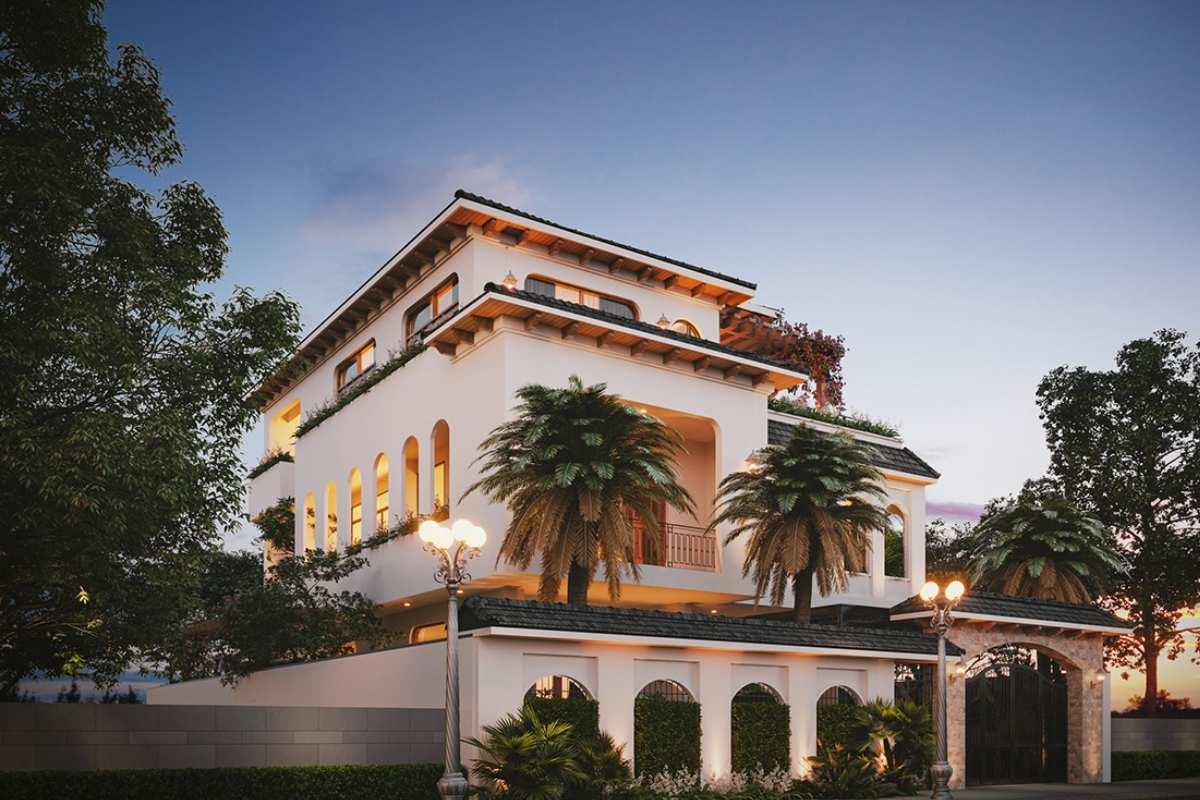 Biệt thự 3 tầng hiện đại 150m2 đẹp