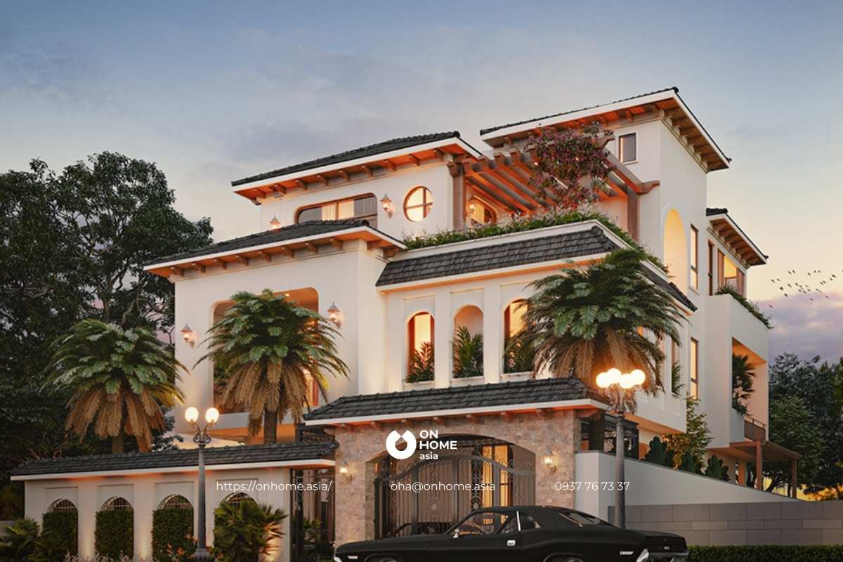 Nhà biệt thự 3 tầng hiện đại 150m2 đẹp