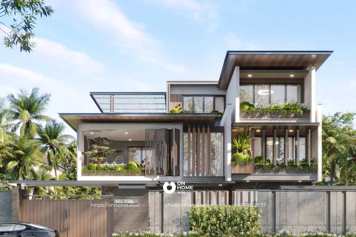 Thiết kế biệt thự mái Nhật 150m2