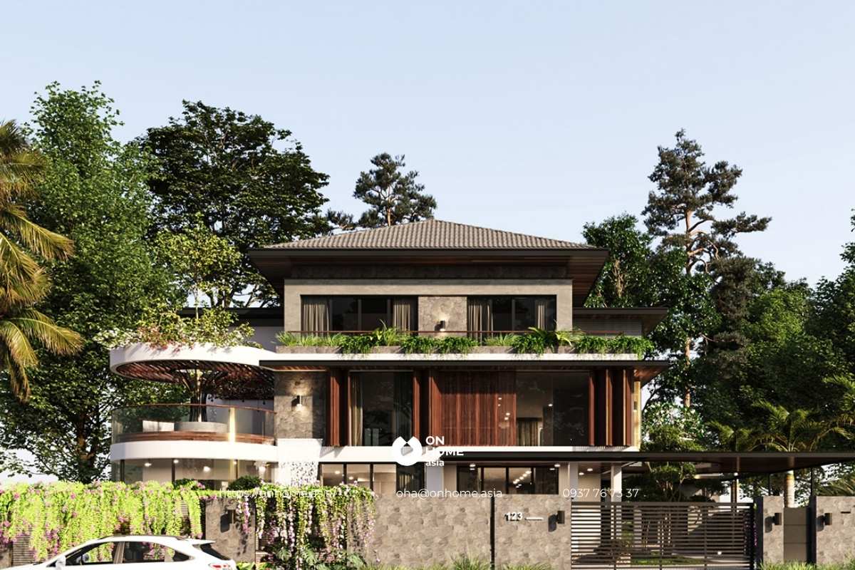 Nhà biệt thự hiện đại 3 tầng 200m2 2 mặt tiền đẹp