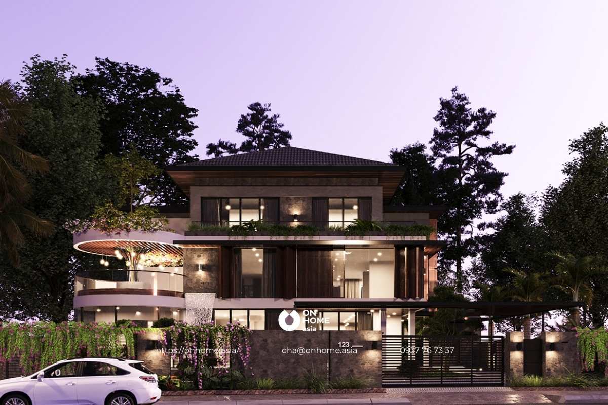 biệt thự hiện đại 3 tầng 200m2