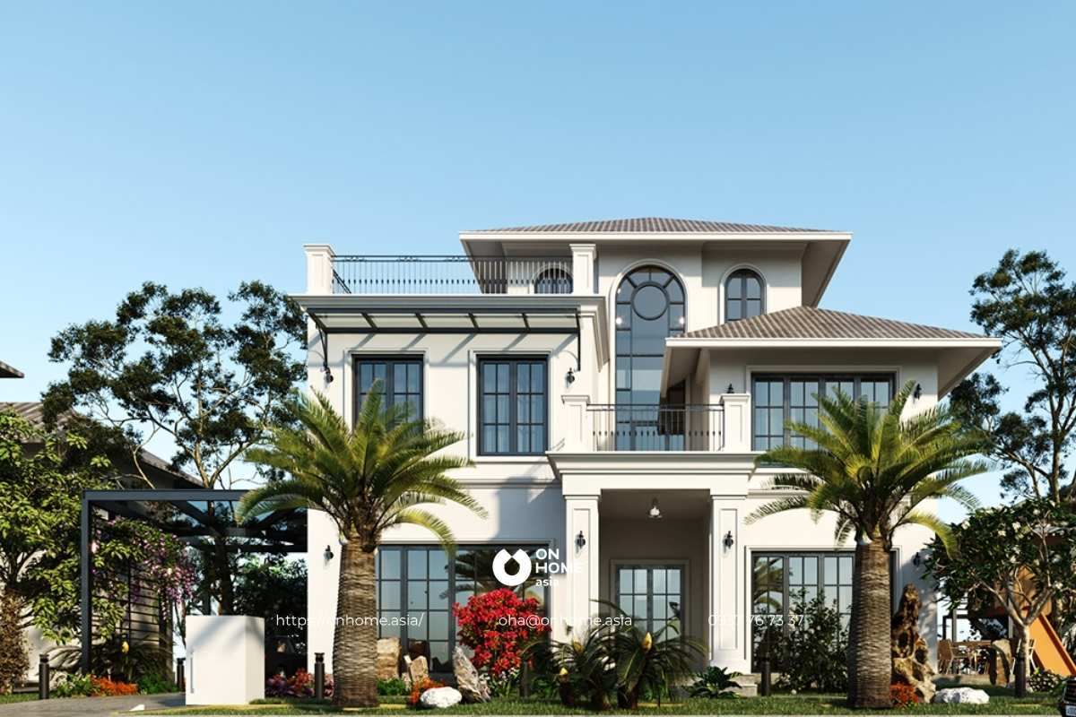 Biệt thự 3 tầng có tầng hầm sang trọng