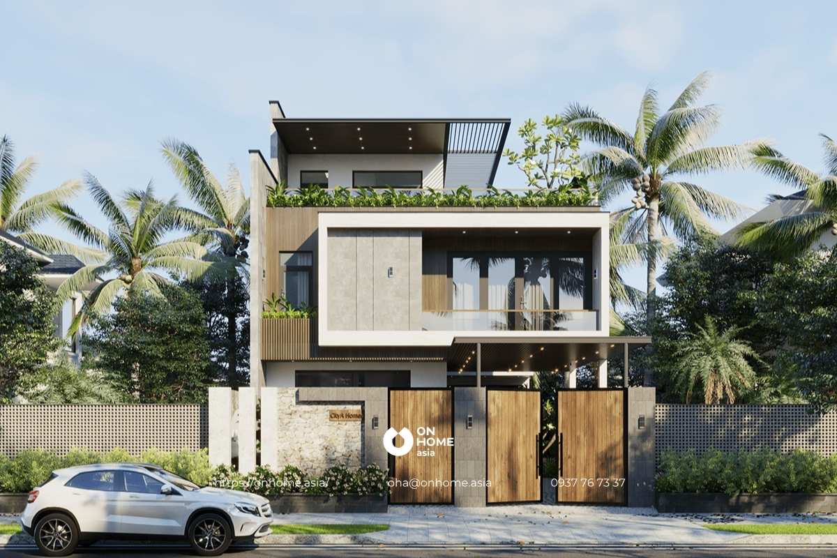 Mẫu thiết kế nhà biệt thự 3 tầng đẹp, hiện đại