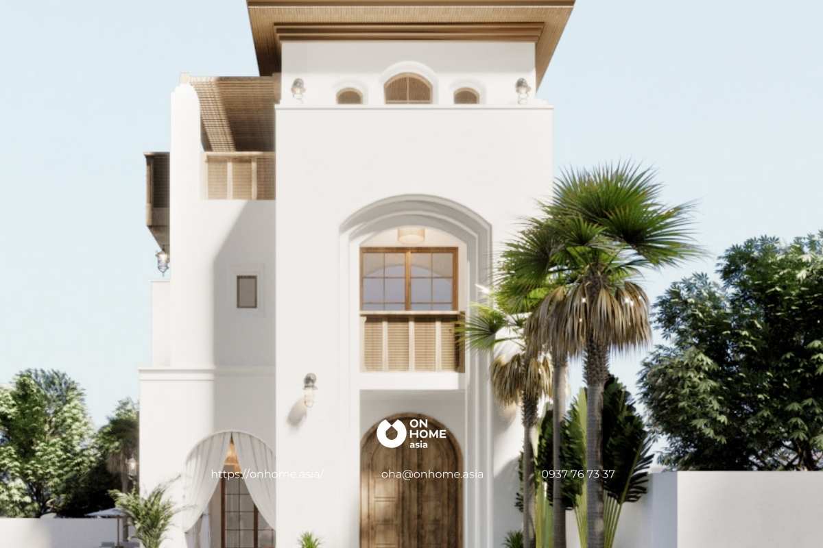 Mẫu biệt thự hiện đại 3 tầng 5 phòng ngủ ấn tượng