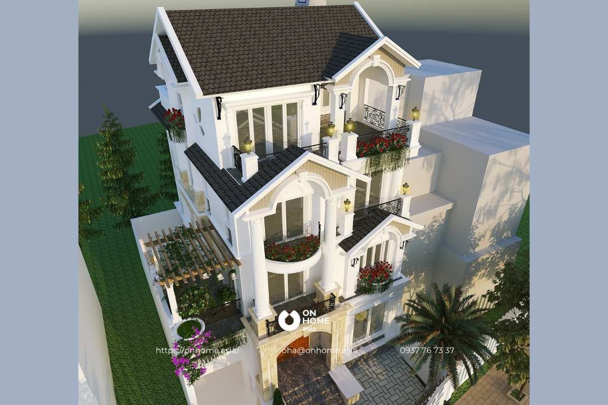Nhà biệt thự 3 tầng mái Thái&nbsp;