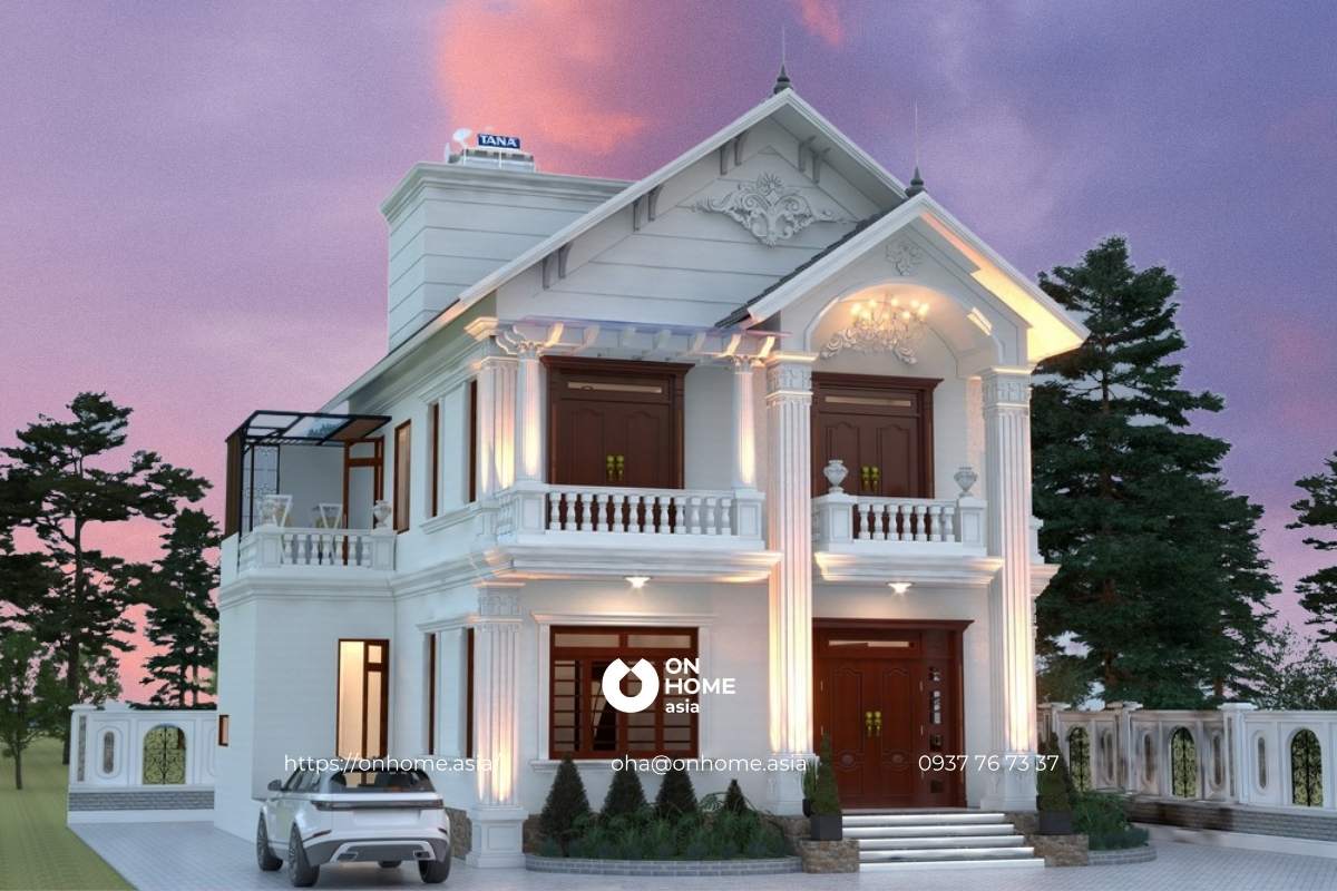Biệt thự mái Thái hiện đại 3 phòng ngủ 2 tầng